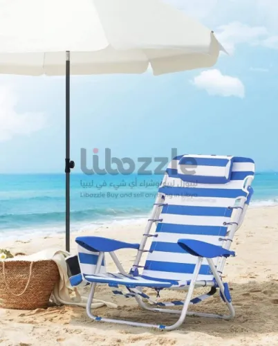 كرسي رحالات قابل للطي يحمل حتى 150 KG 💙