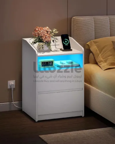 2 كومدينو خشبي مع إضاءة LED ومطول حراري 🤍