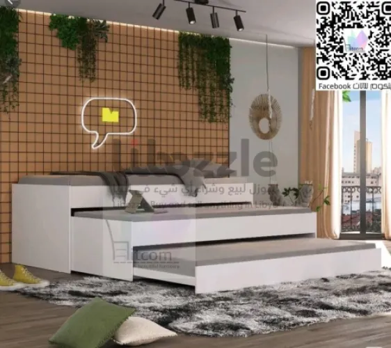 🛏️✨ سرير ثلاثي متداخل بتصميم ذكي وجودة عالية ✨🛏️