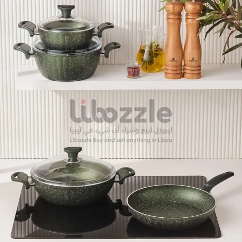 طقم طناجر  جرانيت من كوك بلس التابعه لشركة كاراجا