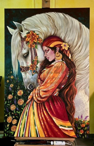 Oil Painting on canvas Size 115 X 98 cm