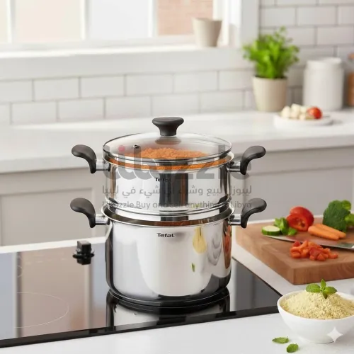 طنجرة بالكسكاس الستانستيل من تيفال  فرنسية