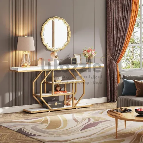 مدخل مصنوع من الرخام الصناعي والمعدن 🤍💛 مقاس 180