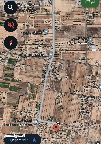 أرض سكنية مساحتها 855م واجهتين طمينة شارع مسجد الش