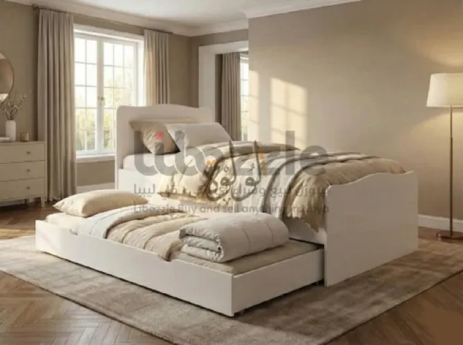 سرير دبل 2 في 1 مميز ومنظم