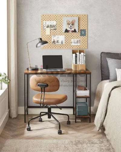 مكتب مصنوع من الحديد والخشب 🖤