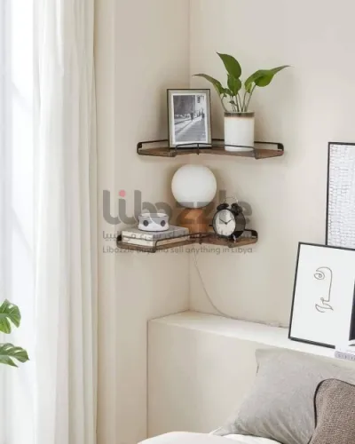 ارفف زاوية معلقة بتصميم كلاسيكي 🖤