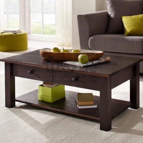 طاولة صالون خشب طبيعي