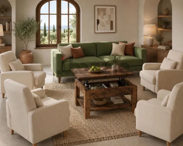 كنبة مع كراسي Sofa🇩🇪🇩🇪🇩🇪🇩🇪