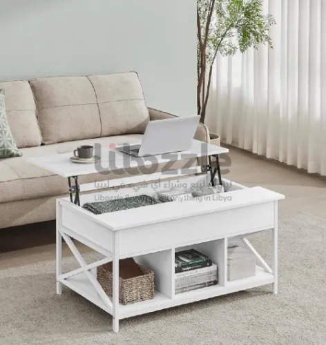 طاولة ضيافة مصنوعة من الحديد والخشب 🤍