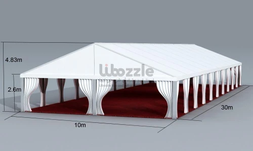 خيمة جلد ألومنيوم كاملة بالستائر وجميع الملحقات