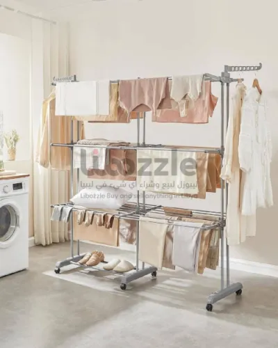 منشر ملابس XXL قابل للطي والفتح والاغلاق 🩶