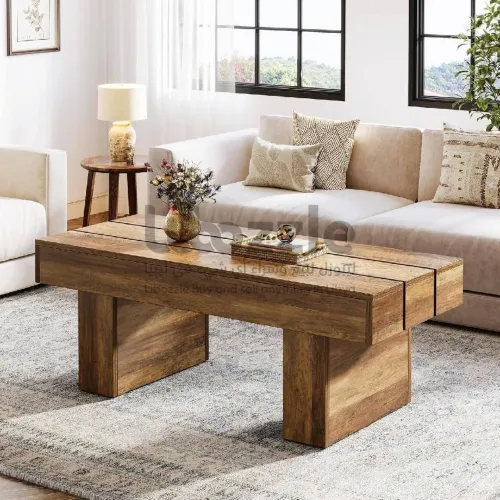 طاولة ضيافة خشبية بتصميم فخم وراقي