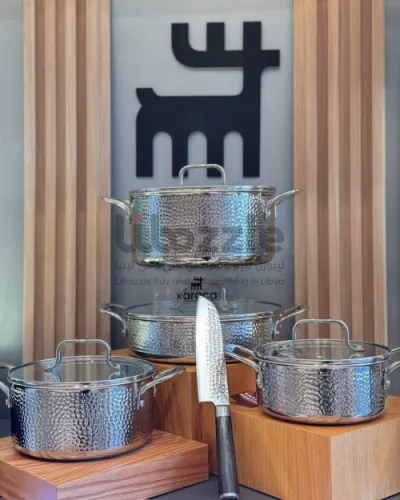 طقم طناجر ستانلس ستيل 316 مصنوع من ثلاثة طبقات من