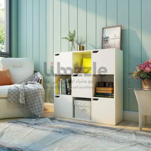 منظم 9 بوكسات خشبي مع الابواب 🤍