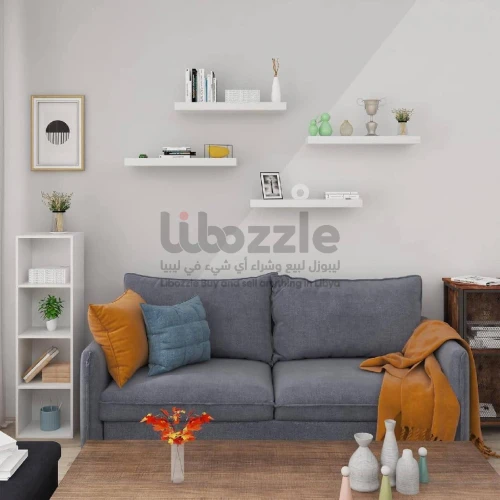 4 ارفف معلقة مخفية باللون الابيض 🤍 مقاس 25سم