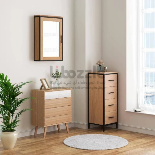 منظم ادرج مصنوع من الحديد والخشب 🤎