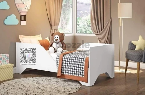 🛏️ سرير أطفال فردي مع حماية جانبية